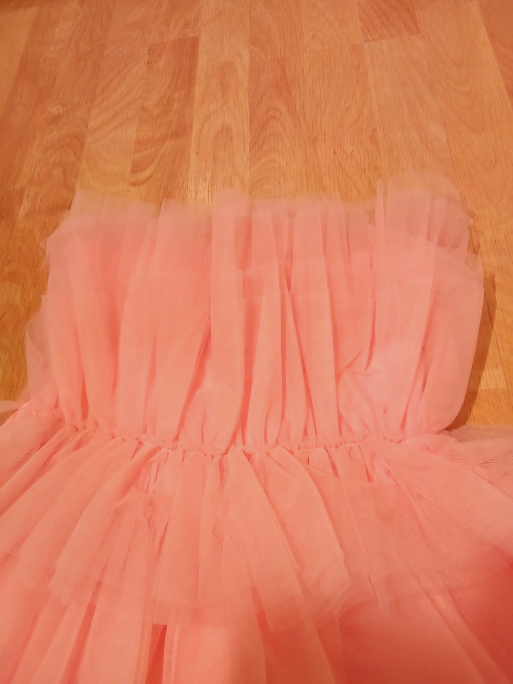 Hausen Pink Tulle Ruffle Mini Dress Size S - Picture 5 of 15